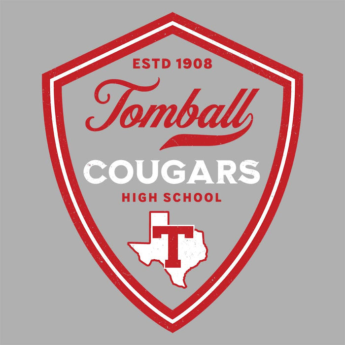 Tomball High School Cougars Unisex 3/4 sleeve Raglan T-shirt 226