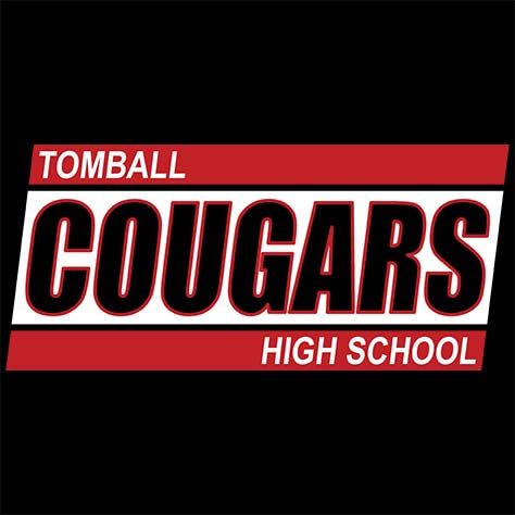 Close-up of Tomball Cougars Premium Black Hoodie - Design 72