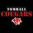 Close-up view of Tomball High School Cougars Classic Unisex Black T-shirt 017