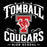 Close-up view of Tomball High School Cougars Classic Unisex Black T-shirt 022