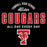 Tomball High School Allstar Cougars graphic on a black background, featuring large distressed red and white 'COUGARS' text, 'ALL DAY EVERY DAY' in white, and a red and white cougar mascot logo below. Tomball High School Cougars Women's Black SoftStyle T-shirt 040