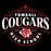 Tomball Cougars High School logo featuring a red and white cougar mascot head with the words 'TOMBALL COUGARS HIGH SCHOOL' and 'ESTD 1908' on a black background. Tomball High School Cougars Women's Black SoftStyle T-shirt 211