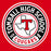 A circular Tomball High School Cougars logo on a solid red background. The emblem features a distressed white, black, and red design with the text 'TOMBALL HIGH SCHOOL', a large red 'T' over a Texas state outline, 'ESTD 1908', and 'COUGARS'. Tomball High School Cougars Women's Red SoftStyle T-shirt 220