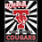 A square graphic design for Tomball High School Cougars, featuring a bold black and white sunburst background with distressed text reading 'TOMBALL HIGH SCHOOL COUGARS' and a red cougar head logo centered over a large red letter T. Tomball High School Cougars Classic Unisex Black T-shirt 226