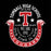 A circular red, white, and black graphic on a black background featuring a large red letter T, the words 'TOMBALL HIGH SCHOOL' and 'LET'S GO TEAN', stars, and the word 'COUGARS' along the bottom curved banner. Tomball High School Cougars Women's Black SoftStyle T-shirt 229