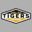 Close-up view of Tomball West High School Tigers Women's Grey SoftStyle T-shirt 009