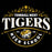 A black square graphic with ornate gold scrollwork and large white text reading 'TOMBALL WEST TIGERS HIGH SCHOOL,' plus a tiger head logo and 'ESTD 2026' in the center. Tomball West High School Tigers Black Classic Unisex T-shirt 211