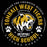 A circular high school spirit graphic on a black background featuring a roaring tiger mascot, the words 'FOMBALL WEST TIGERS' and 'HIGH SCHOOL LEGENDS FOREVER,' plus 'UNITED AS ONE' and 'UNSTOPPABLE SPIRIT.' Two white paw prints flank the tiger. Tomball West High School Tigers Black Classic Unisex T-shirt 214