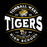 A circular black, white, and gold graphic with the words 'TOMBALL WEST', 'TIGERS', and 'HIGH SCHOOL', plus a tiger head mascot and 'ESTD 2026' on a black background. Tomball West High School Tigers Women's Black SoftStyle T-shirt 218