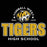 A black square graphic with a stylized tiger head logo above the words 'TOMBALL WEST Since 2026 TIGERS HIGH SCHOOL' in white and yellow text. Tomball West High School Tigers Black Classic Unisex T-shirt 222