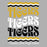 Close-up view of Tomball West High School Tigers Unisex 3/4 sleeve Raglan T-shirt 227