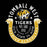 A circular Tomball West Tigers high school graphic on a black background, featuring a tiger head mascot, white text reading 'TOMBALL WEST TIGERS' and 'WE ARE ONE OUR TIME IS NOW', and a gold banner with stars. Tomball West High School Tigers Unisex 3/4 sleeve Raglan T-shirt 229