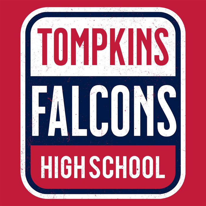 Close-up view of Tompkins High School Falcons Red Classic Unisex T-shirt 001