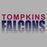 Close-up view of Tompkins High School Falcons Grey Classic Unisex T-shirt 024