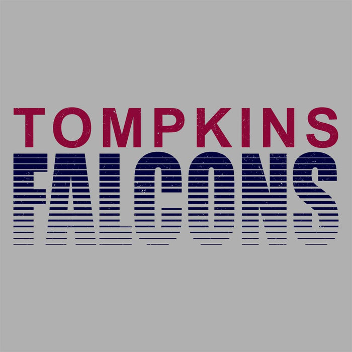 Close-up view of Tompkins High School Falcons Grey Classic Unisex T-shirt 024