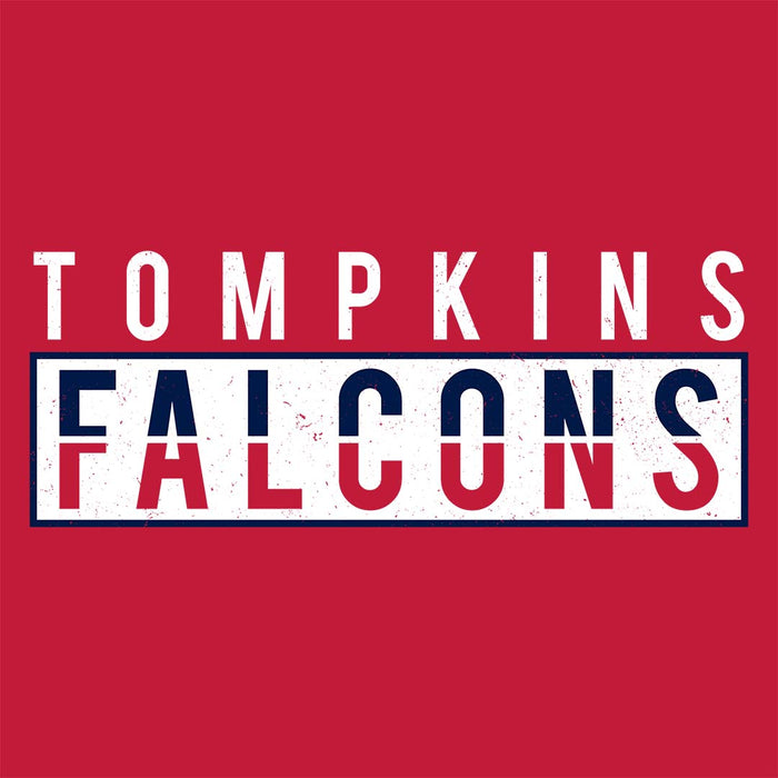 Close-up view of Tompkins High School Falcons Red Classic Unisex T-shirt 031