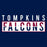 Close-up view of Tompkins High School Falcons Women's Navy Blue T-shirt 031