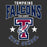 Close-up view of Tompkins High School Falcons Women's Dark Grey T-shirt 213