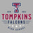 Close-up view of Tompkins High School Falcons Women's Grey T-shirt 217