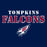 Close-up view of Tompkins High School Falcons Women's Navy Blue T-shirt 222