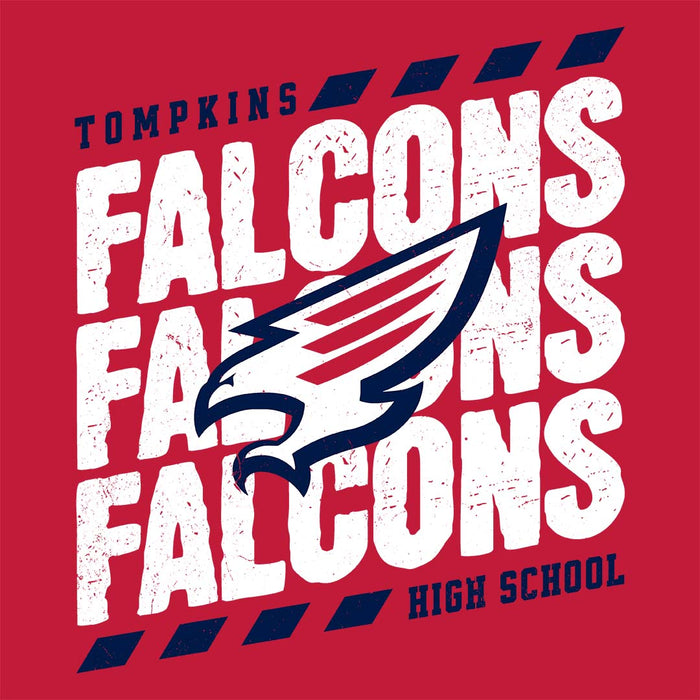 Close-up view of Tompkins High School Falcons Red Classic Unisex T-shirt 223