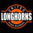 Close-up view of United High School Longhorns Unisex 3/4 sleeve Raglan T-shirt 011