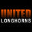 Close-up view of United High School Longhorns Black Classic Unisex T-shirt 024