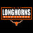 Close-up view of United High School Longhorns Women's Black T-shirt 049