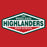 Close-up view of The Woodlands High School Highlanders Red Classic Unisex T-shirt 009