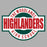 Close-up view of The Woodlands High School Highlanders Athletic Grey Women's T-shirt 011