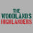 Close-up view of The Woodlands High School Highlanders Sport Grey Classic Unisex T-shirt 017