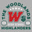 Close-up view of The Woodlands High School Highlanders Athletic Grey Women's T-shirt 207