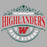 Close-up view of The Woodlands High School Highlanders Athletic Grey Women's T-shirt 212