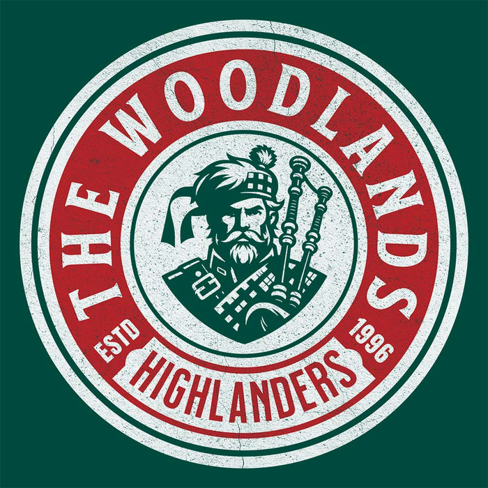 Close-up of The Woodlands High School Forest Green Premium Unisex Hoodie 219