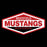 Close-up view of Westfield High School Mustangs Unisex 3/4 sleeve Raglan T-shirt 009