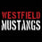 Close-up view of Westfield High School Mustangs Black Classic Unisex T-shirt 017