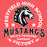 Close-up view of Westfield High School Mustangs Women's Heather Red T-shirt 208