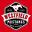 Close-up view of Westfield High School Mustangs Red Classic Unisex T-shirt 209