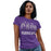 Woman wearing a Klein Cain High School Hurricanes Purple Women's T-shirt 24