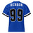 Back view of Hebron High School Hawks Football Jersey 99
