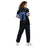 Back view of woman wearing Hebron High School Hawks Football Jersey 77