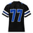 Back view of Hebron High School Hawks Football Jersey 77