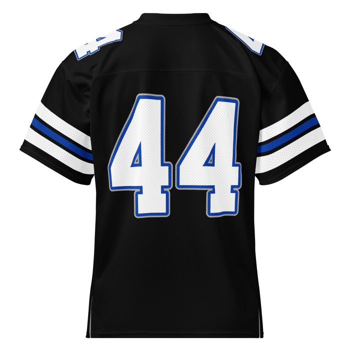 Back view of Hebron High School Hawks Football Jersey 44