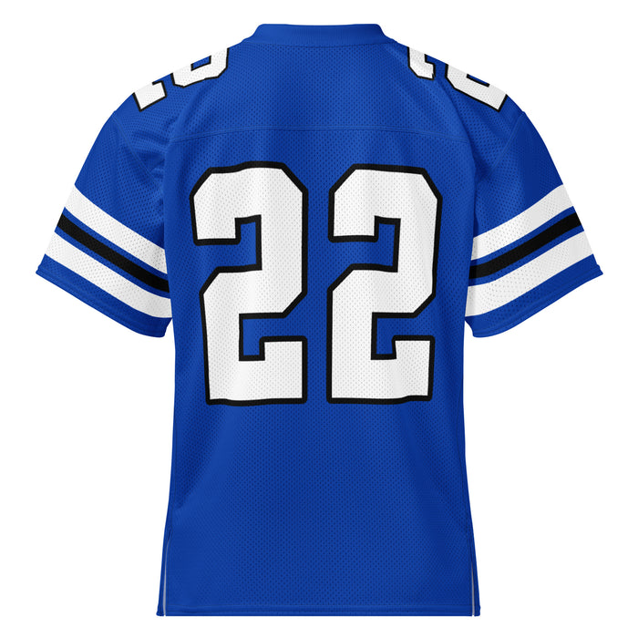 Back view of Hebron High School Hawks Football Jersey 22