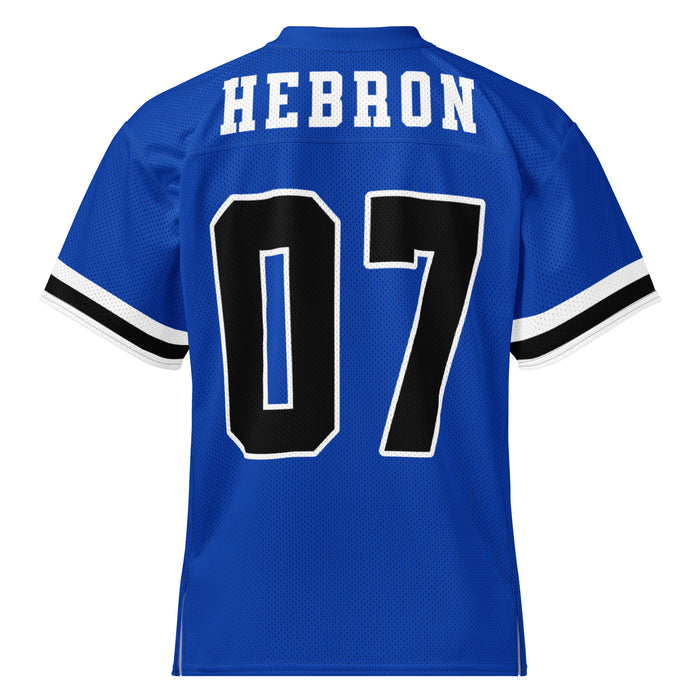 Back view of Hebron High School Hawks Football Jersey 07