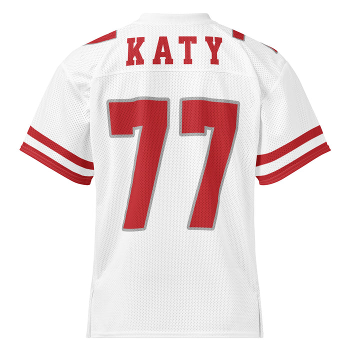 Back view of Katy High School Tigers Football Jersey 77