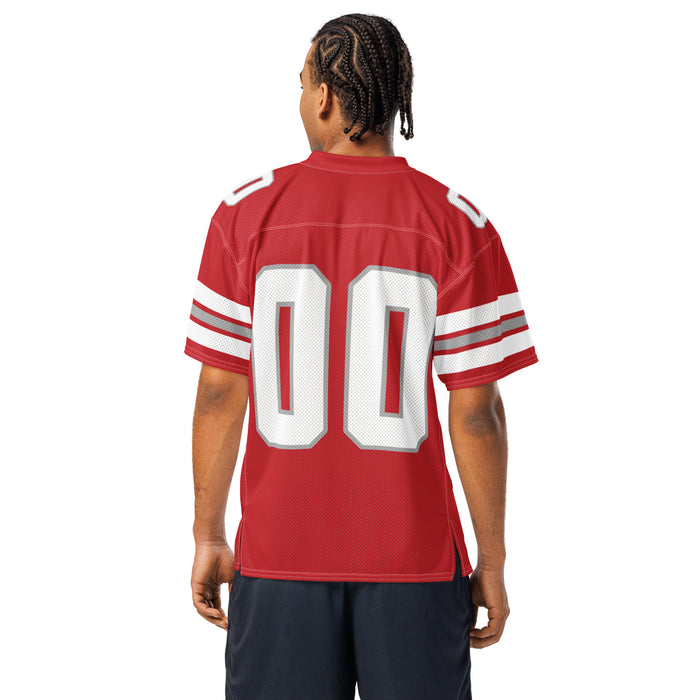 Back view of man wearing Katy High School Tigers Football Jersey 00