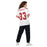 Back view of woman wearing Katy High School Tigers Football Jersey 33