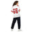 Back view of woman wearing Katy High School Tigers Football Jersey 66