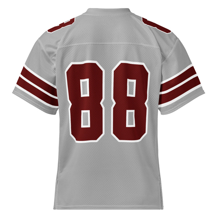 Back view of Lewisville High School Farmers Football Jersey 88